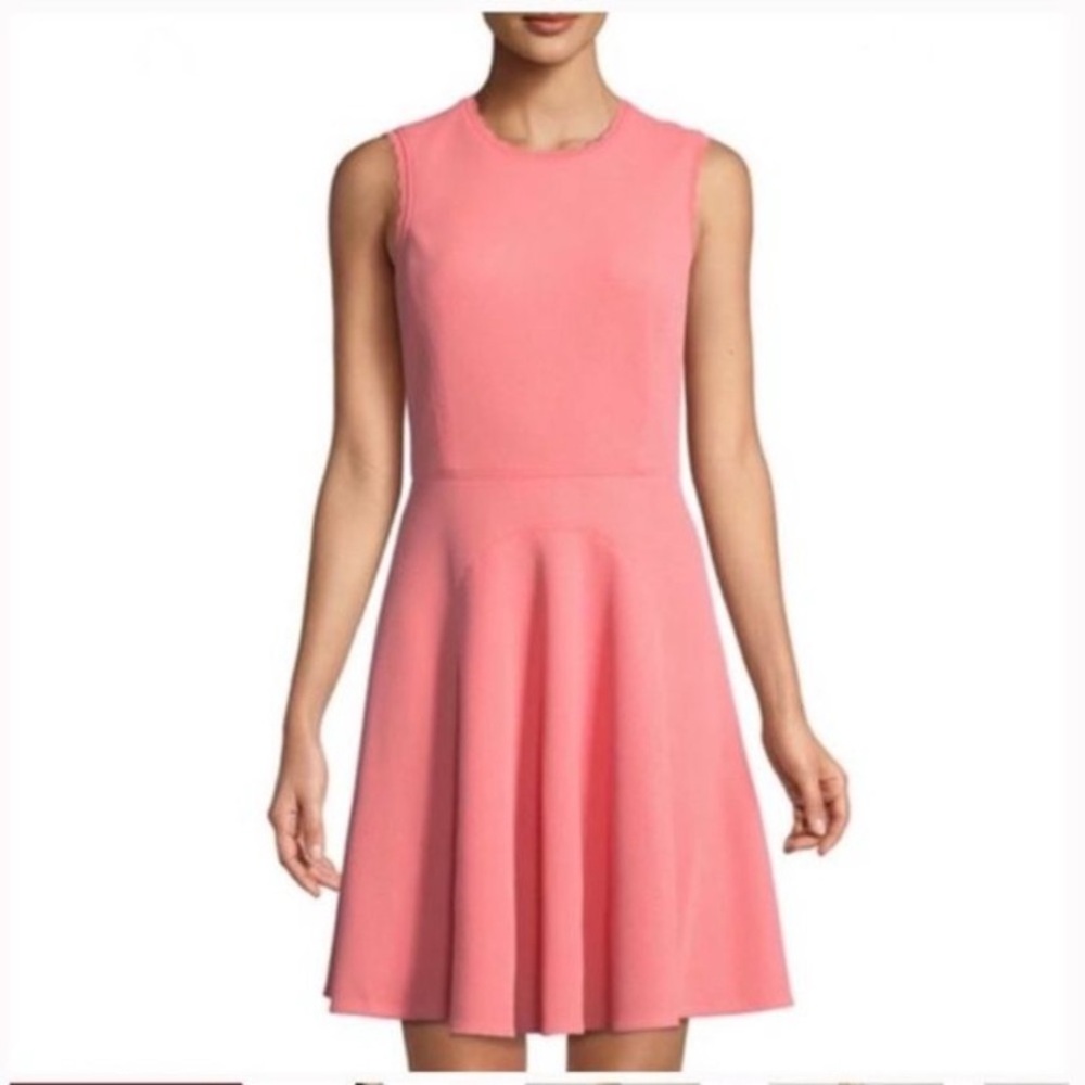 Rebecca Taylor Textured Scallop fit n flare mini dress
